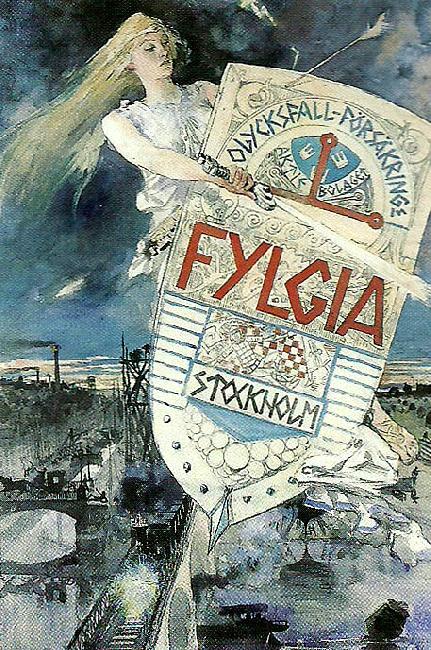 Carl Larsson affisch for forsakringsbolaget fylgia china oil painting image